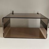 M. Dumas plexiglass and chrome shelf locker