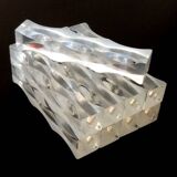 1970s 9 transparent Plexiglass knife holders