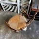 Nanny chair in dark wood and straw