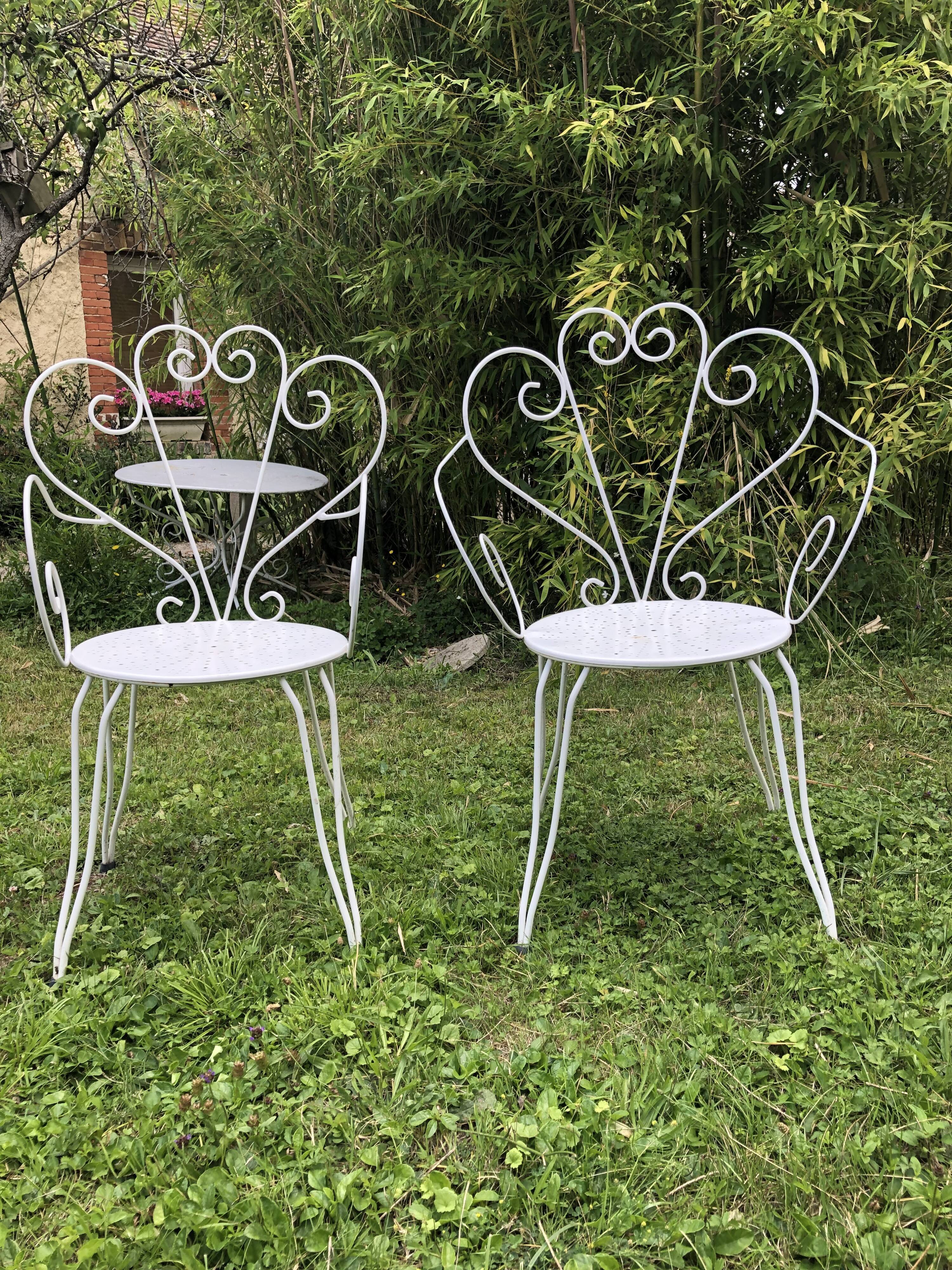 Salon de jardin en fer forgé