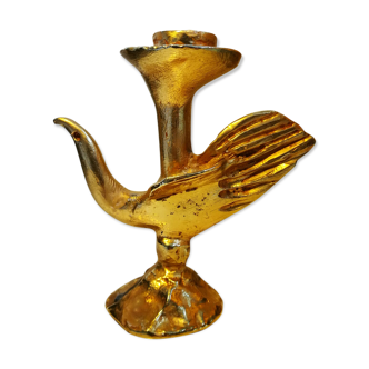 Pierre Casenove - Bougeoir 'Bird' en bronze doré
