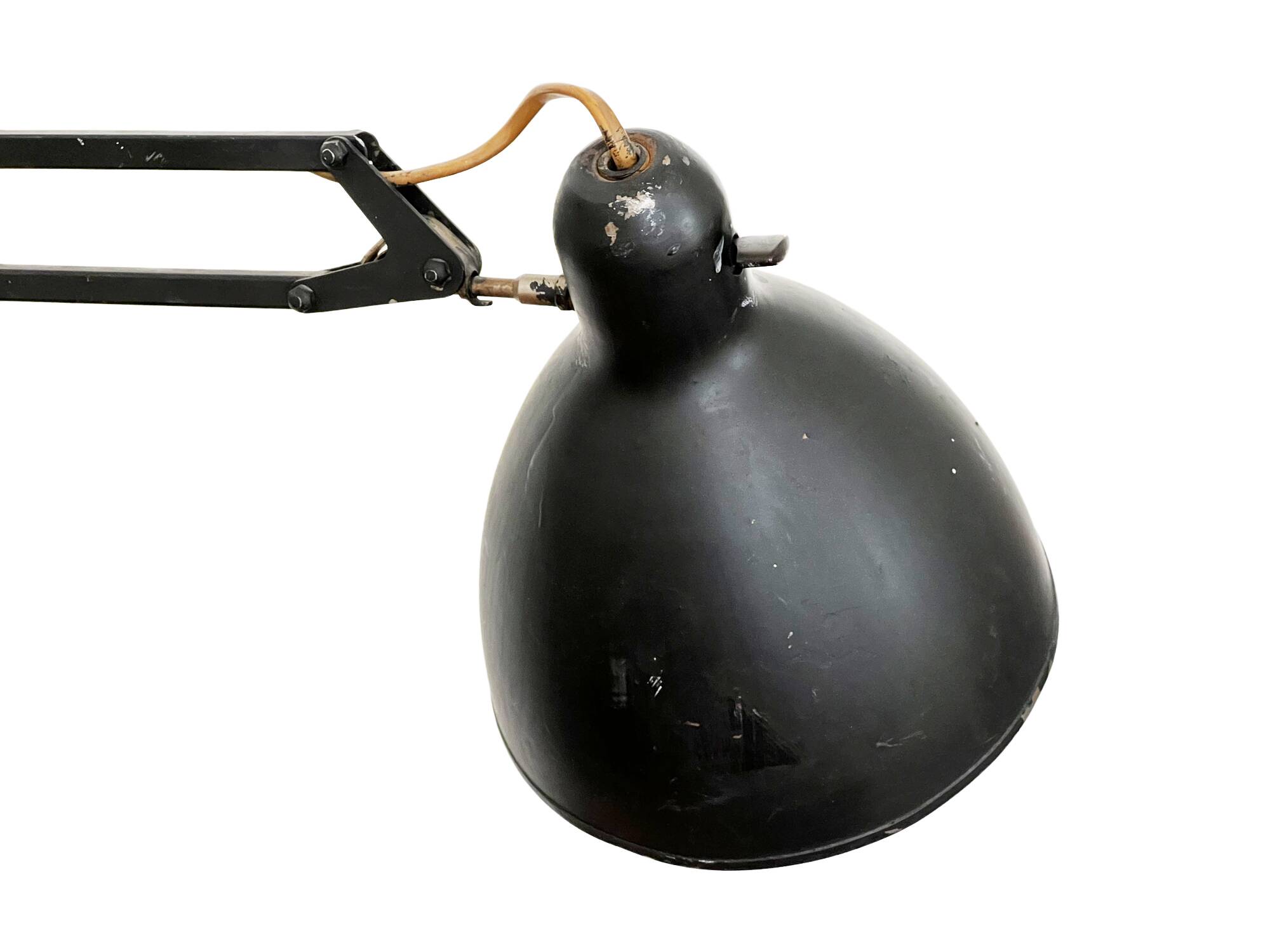 Matte black architect lamp Luxo 1001 by Jac Jacobsen for Luxo. Norway 1950s