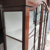 English art nouveau showcase. mahogany
