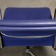 Charles & Ray Eames EA208 Chair in polished aluminum and Indigo blue leather