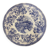 Assiette en porcelaine bleue ironstone
