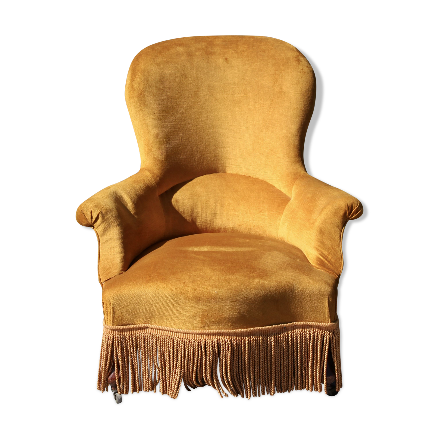 Velvet armchair, 20th century