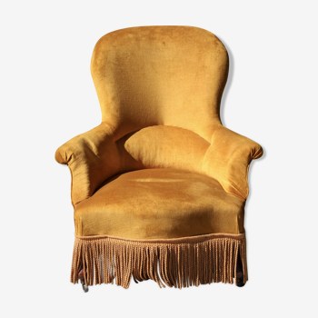 Velvet armchair, 20th century
