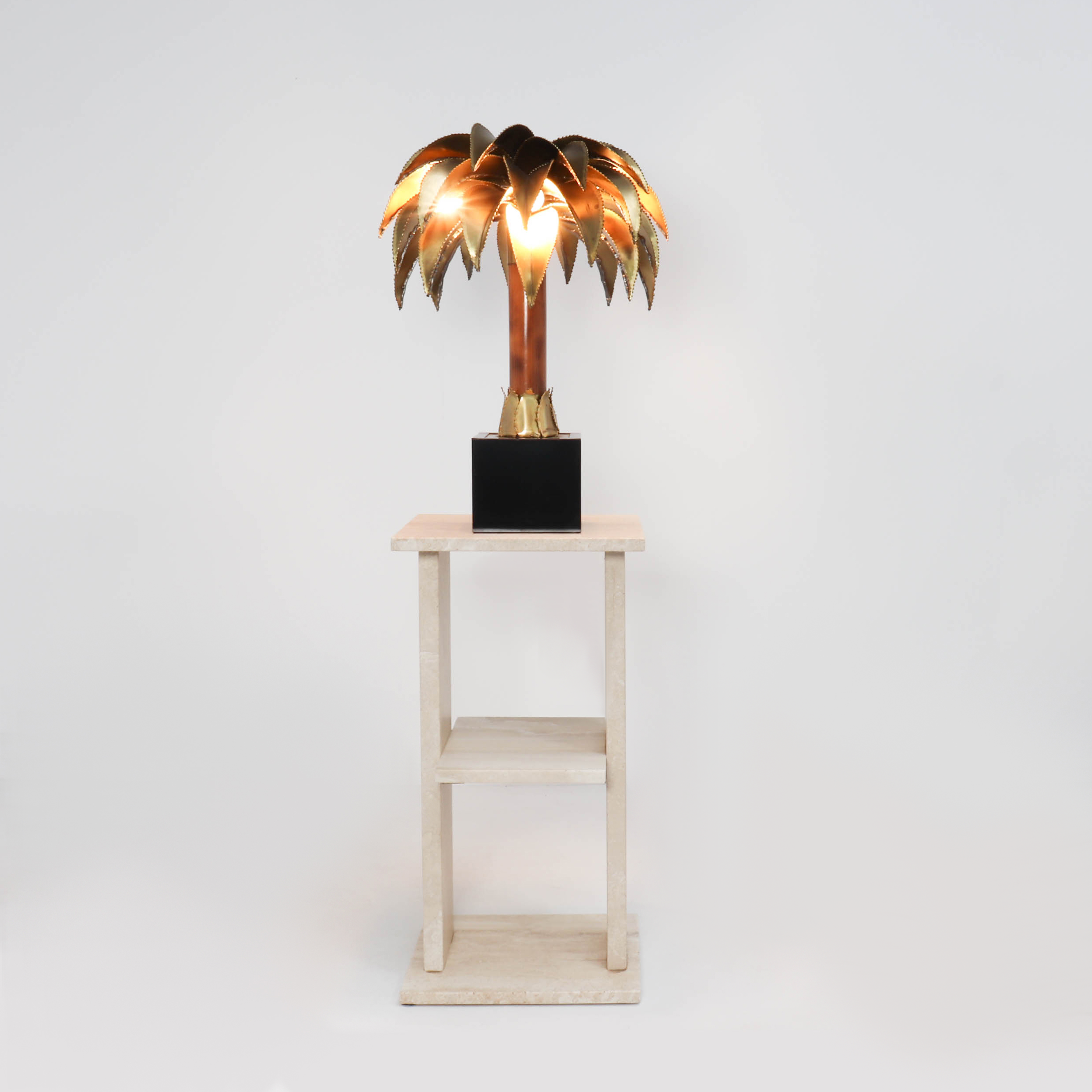 A Mid Century Italian Travertine Book Shelf