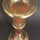 Vintage Murano glass candle holder with gold trim
