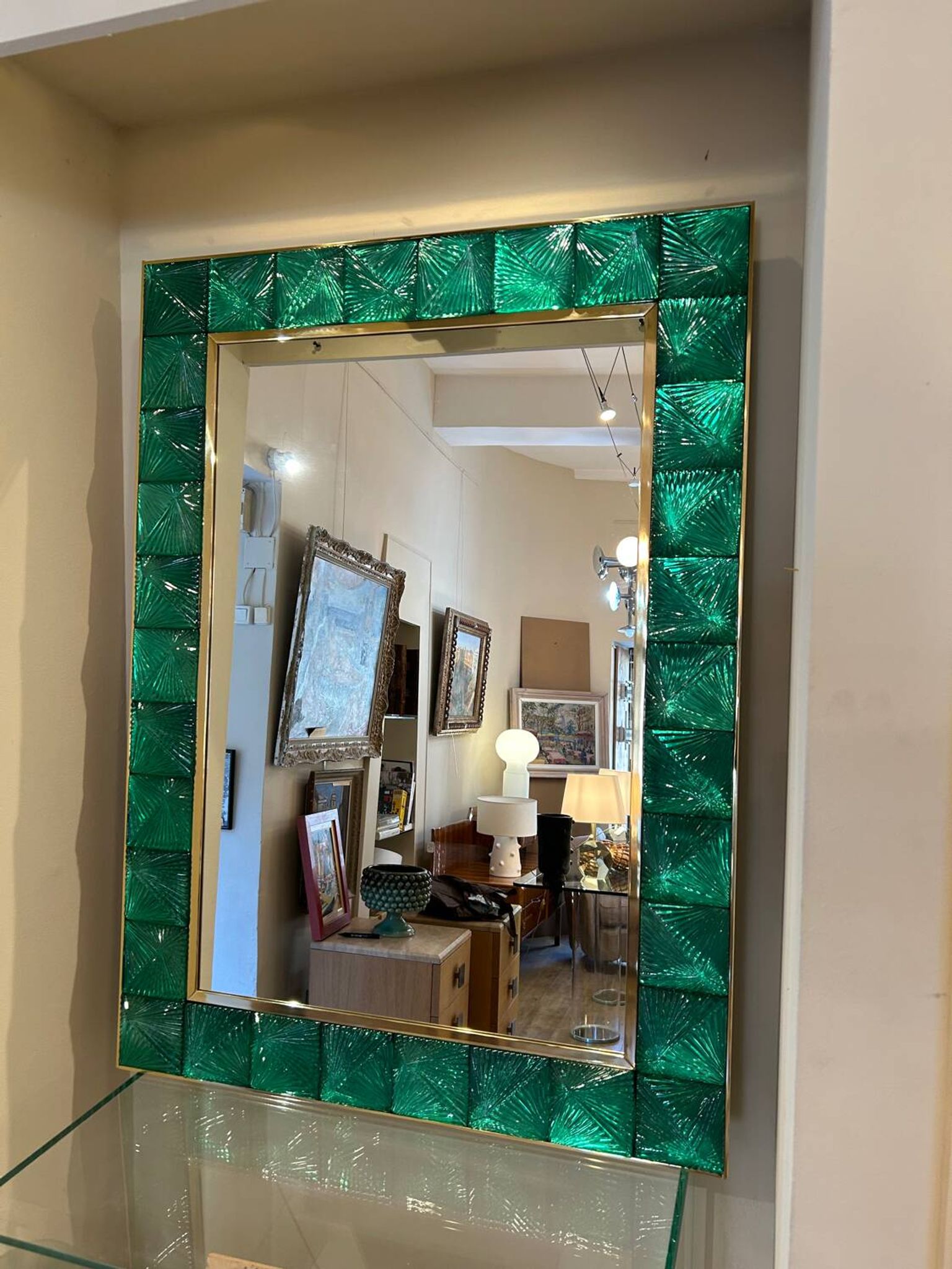 Murano mirror, cut glass, 20th century
