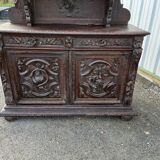 Monumental hunting buffet in carved oak