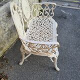 2-seater cast iron garden bench