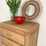 Vintage rag picker in raw wood
