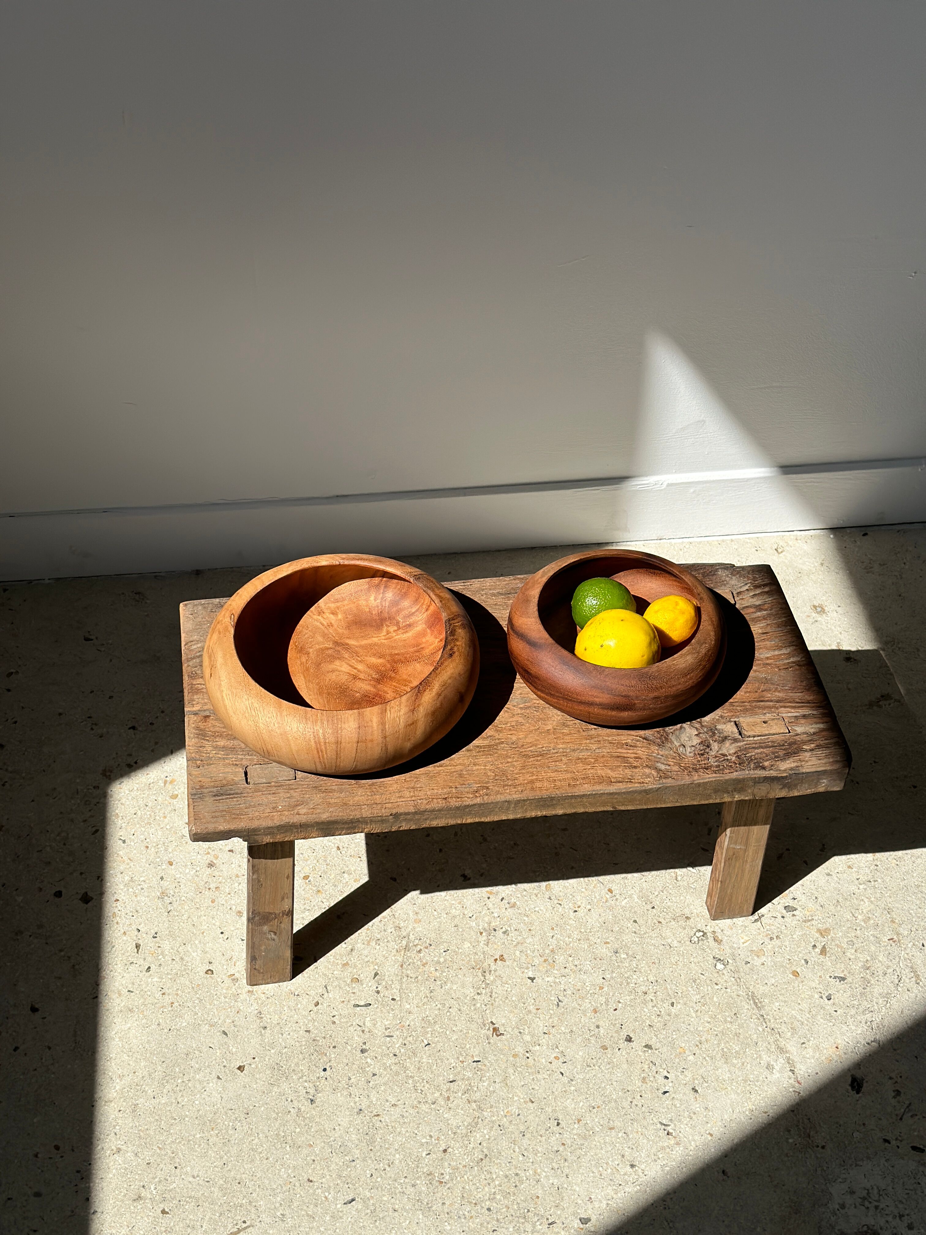 Bowl or monoxyl teak cut d:25.5