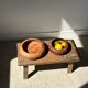 Bowl or monoxyl teak cut d:25.5