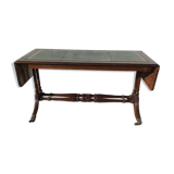 Coffee table on leather
