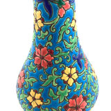 Soliflore vase in blue enamels of Longwy