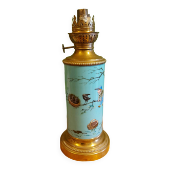 Enameled ceramic oil lamp