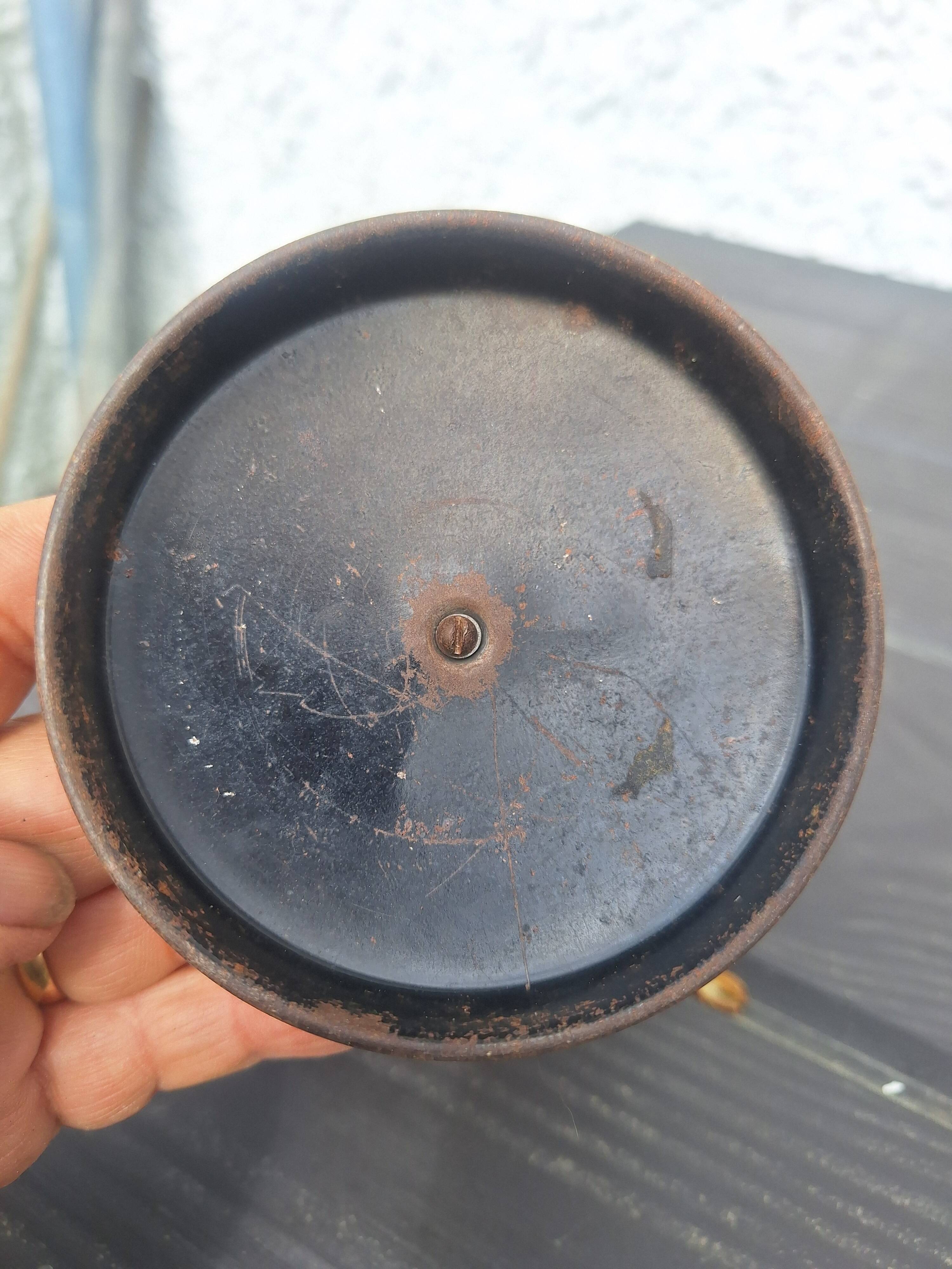 Old small metal globe "taride maps"