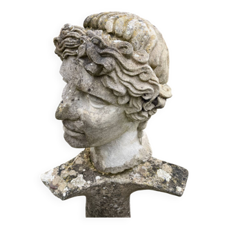 Head of Apollo in reconstituted cement