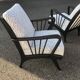 Armchairs with black and white patterns vintage 60s