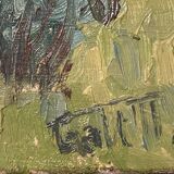 Tableau HST "La Ballade" par Marcel GAULT (1899-1989) peintre Franc-Comtois