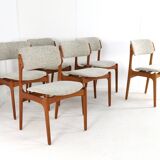 Set of 6 Erik Buch chairs for OD Møbler 'Bur'