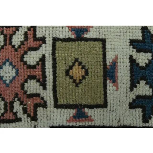 1970s Vintage Turkish Oushak Handmade Wool Cotton Orange  Area Rug 136x192