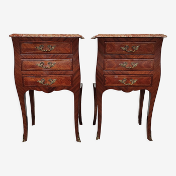 Pair of Louis XV style bedside tables