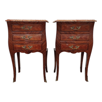 Pair of Louis XV style bedside tables