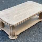 Art Deco coffee table in renovated solid oak wood