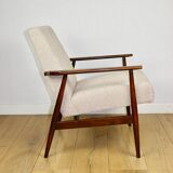 Armchair 'Lis', 1970s beige boucle design by Henryk Lis