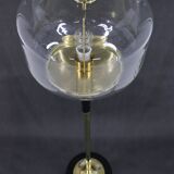 1970s Pair of Glass Brass Floor Lamps by Kamenicky Senov , Czechoslovakia