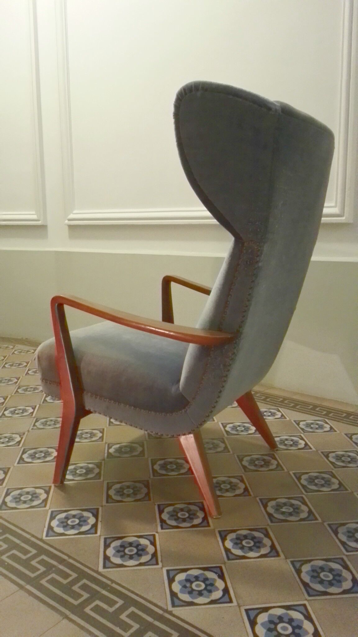 Fauteuil Bergere scandinave wing chair
