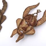Paire de masques Africains en laiton, années 70