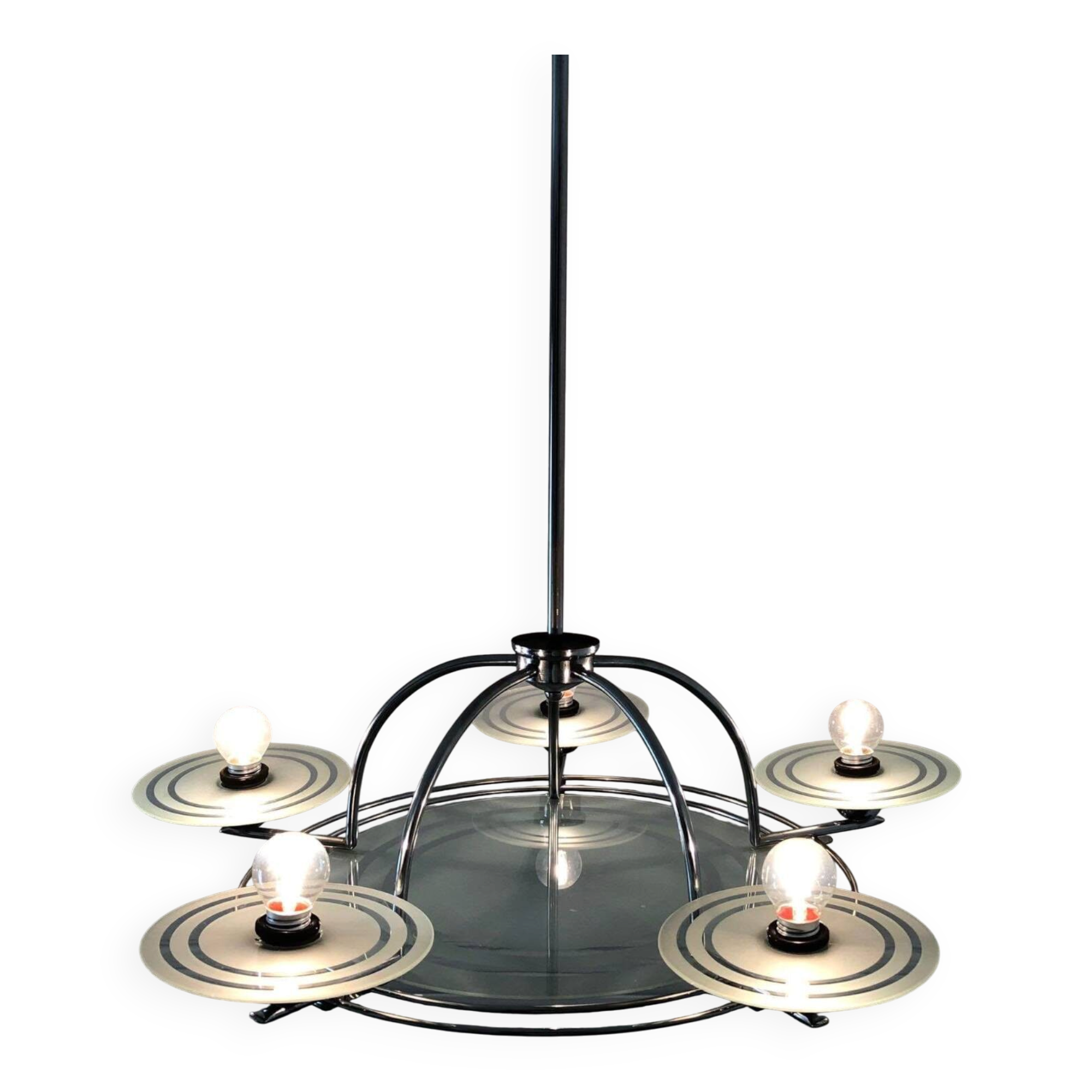 Art Deco ceiling lamp from France. 40's.