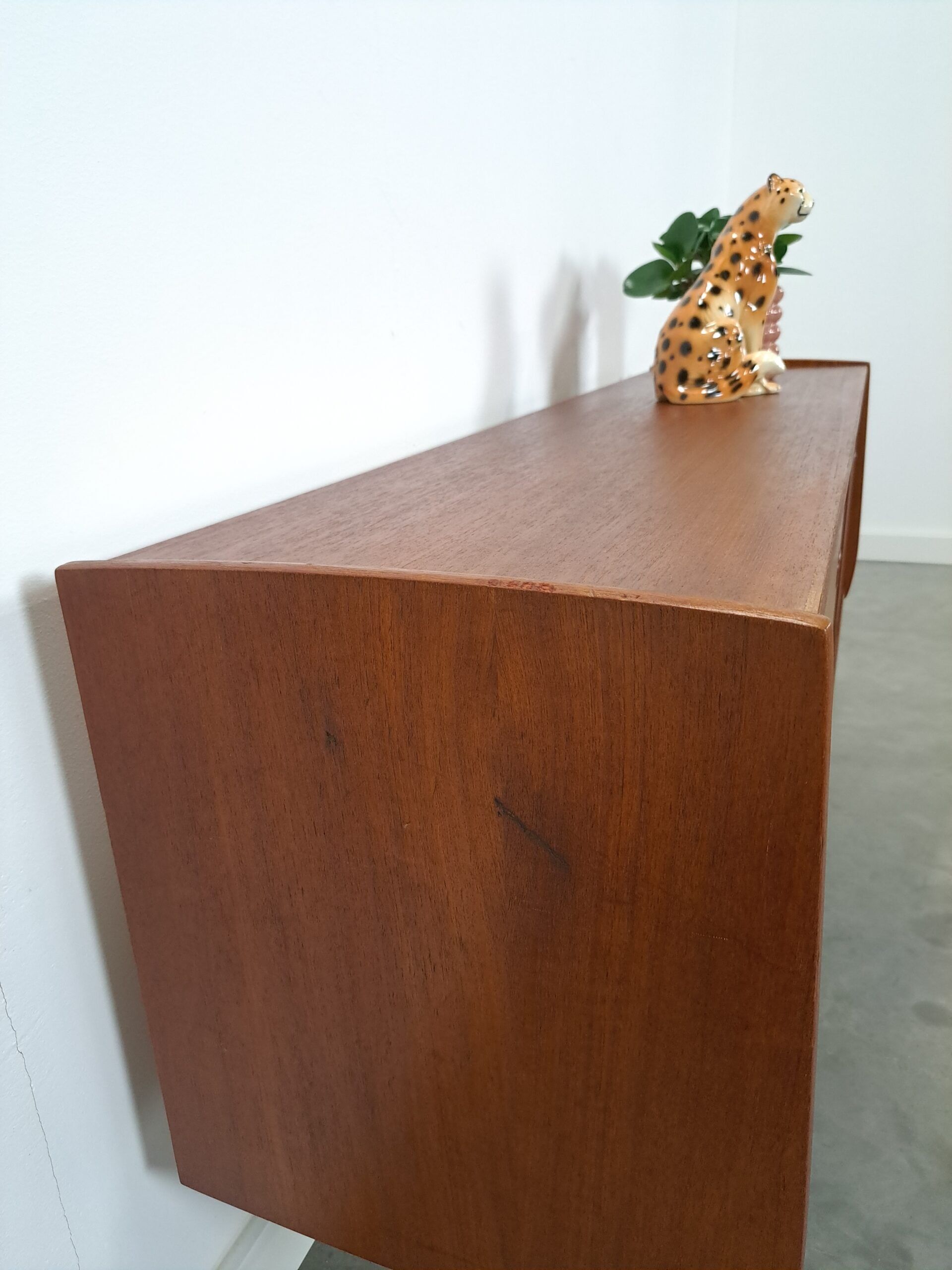 Teak veneer sideboard with drawers from Sweden