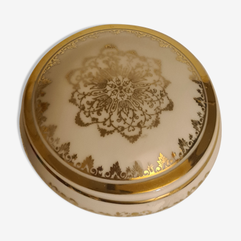 Porcelain bonbonnière PF white and gold