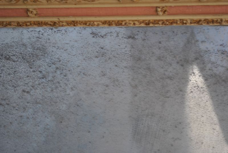 Mirror in gold stucco and glass mercury 91x126cm