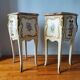 Pair of painted Louis XV style bedside tables
