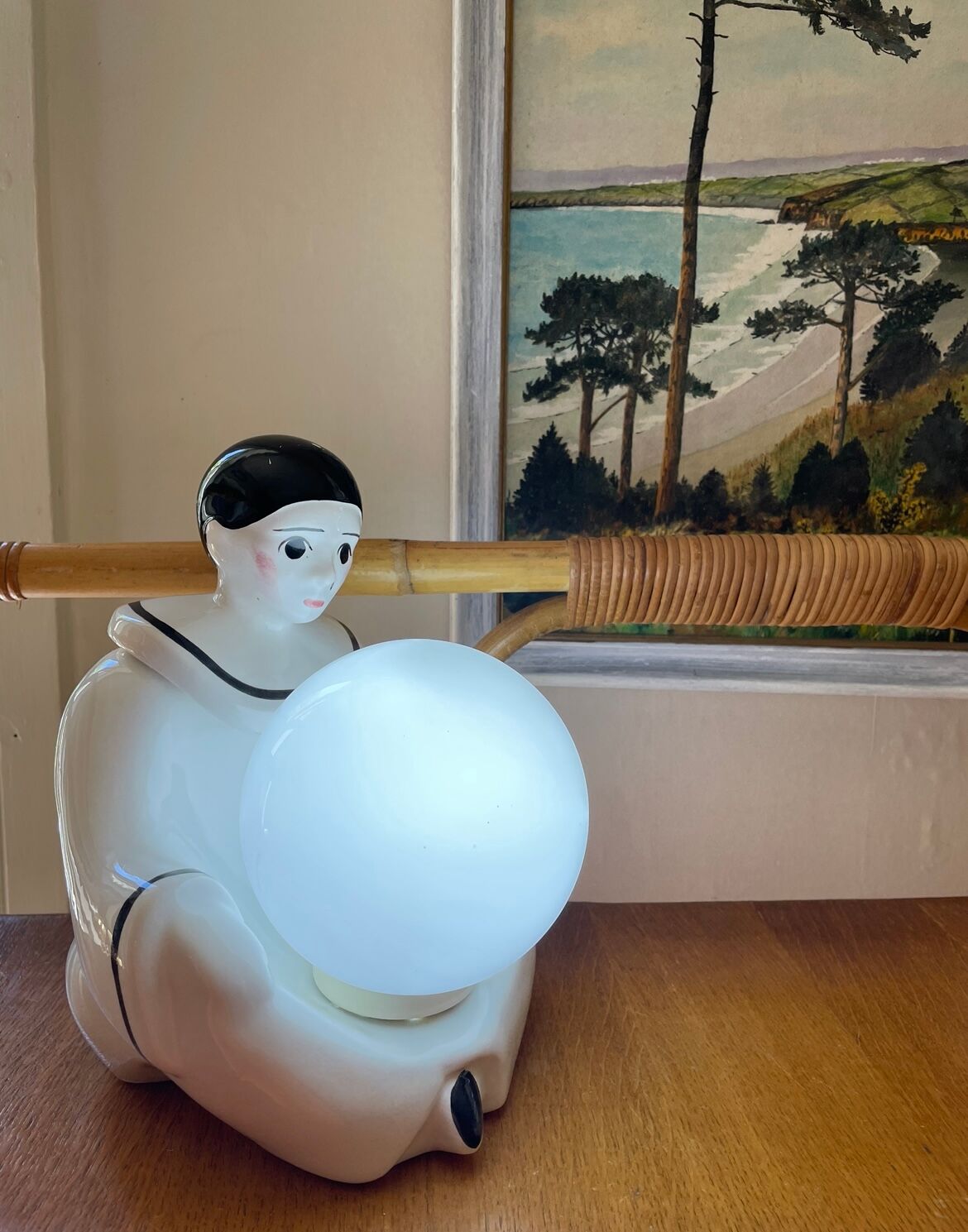 Ceramic lamp Pierrot