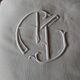 Drap ancien Lin en coton Monogramme AT - 225 x 310 cm