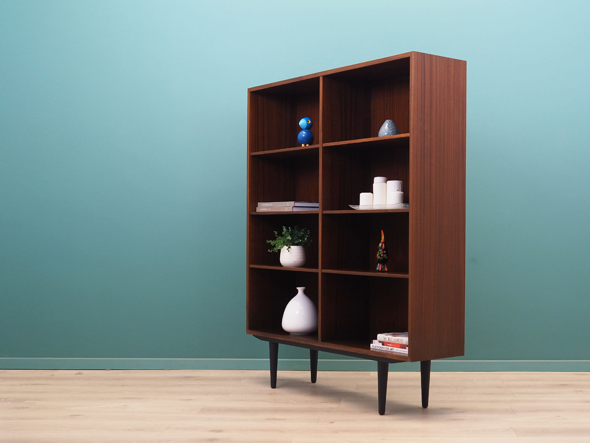 Mahogany bookcase, Danish design, 1970s, production: Omann Jun