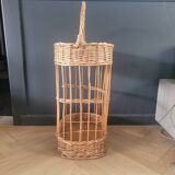 Rattan serving trolley