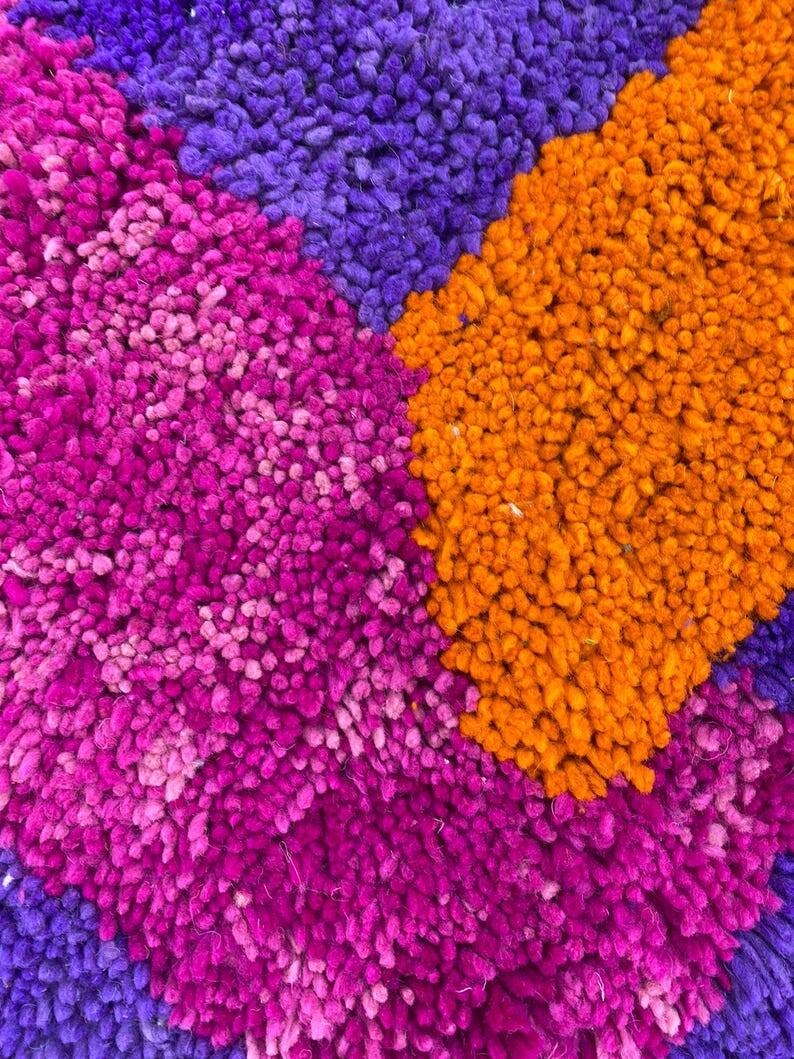 Handmade natural wool rug 250cm x 150cm