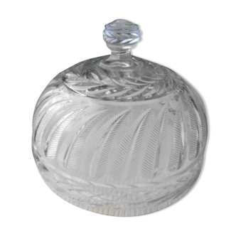 Old cheese bell in moulded pressed glass by Vallerysthal