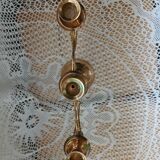 Antique metal chandelier with 3 arms
