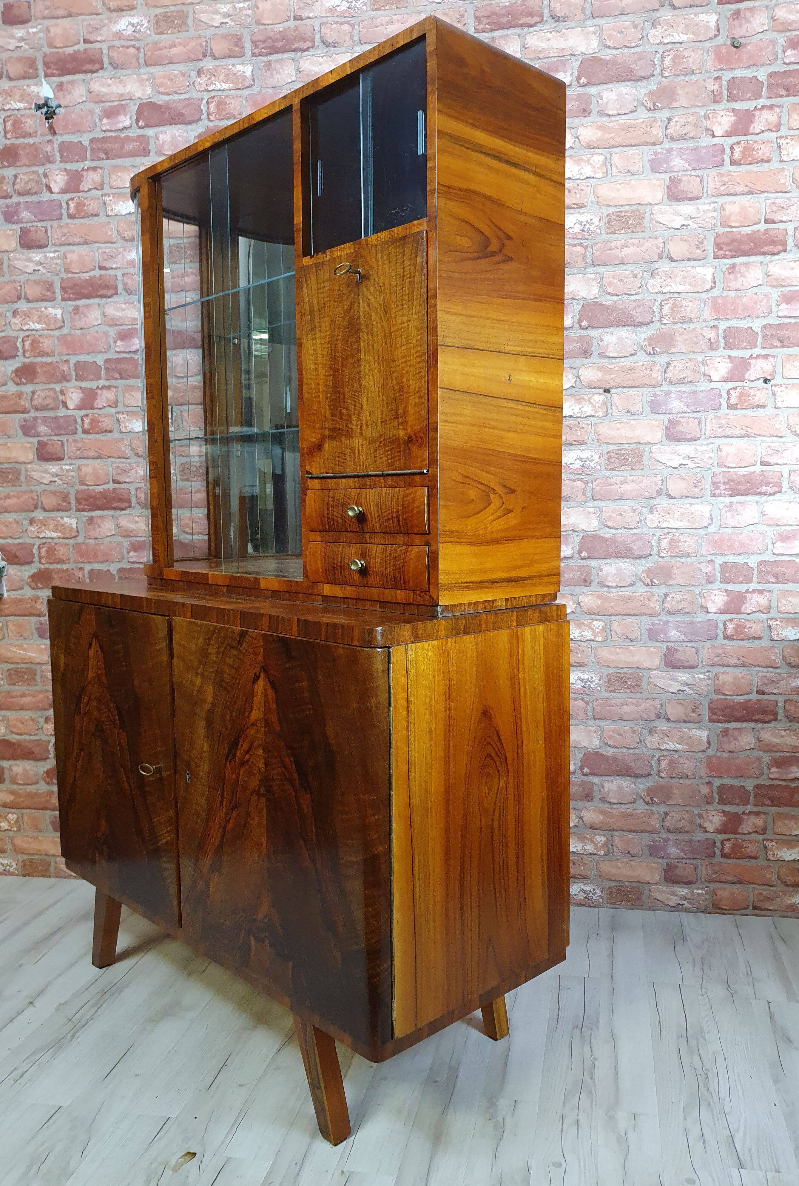 Renovated art deco highboard, Poland 1940