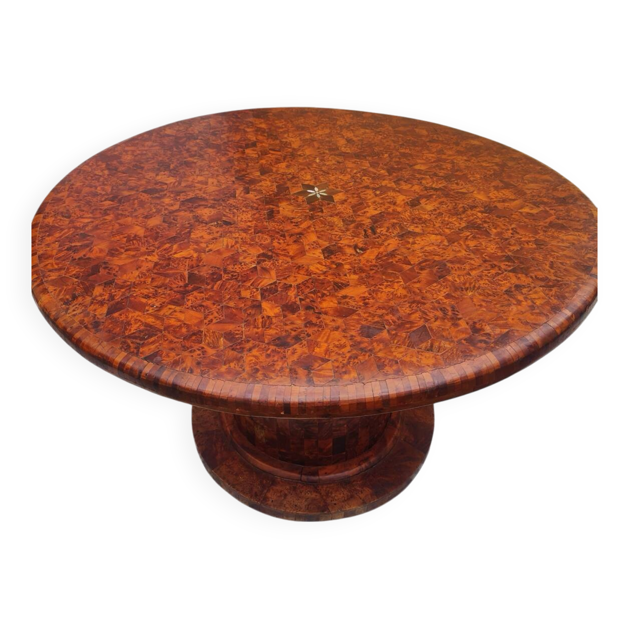 Thuya marquetry coffee table - Art Deco