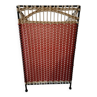 Vintage scoubidou laundry basket